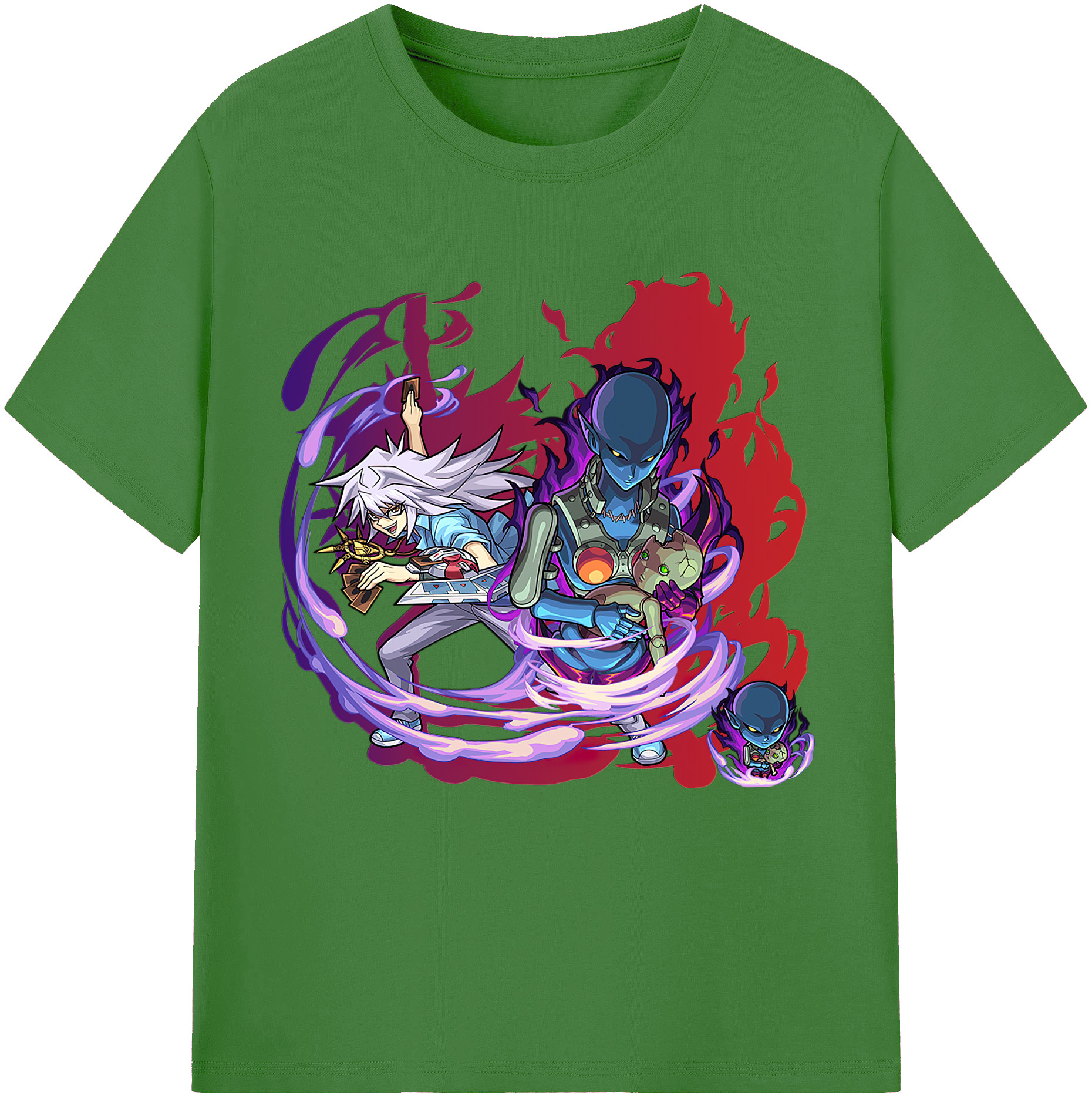 （画像用） 遊☆戯☆王 Yu-Gi-Oh! レディースカジュアルプリントTシャツ（綿100％）